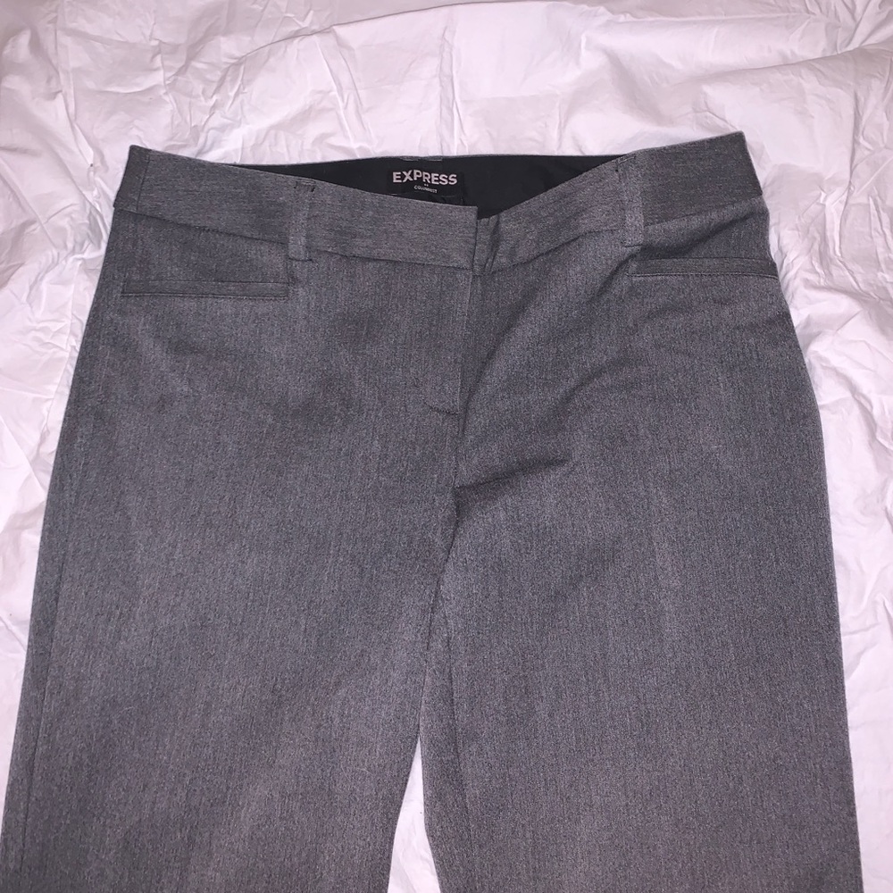 Grey bootcut trousers